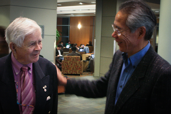 Irving K. Barber with DLC founding director Victor Chan